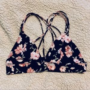 PINK Summer Floral and Strappy Bralette
